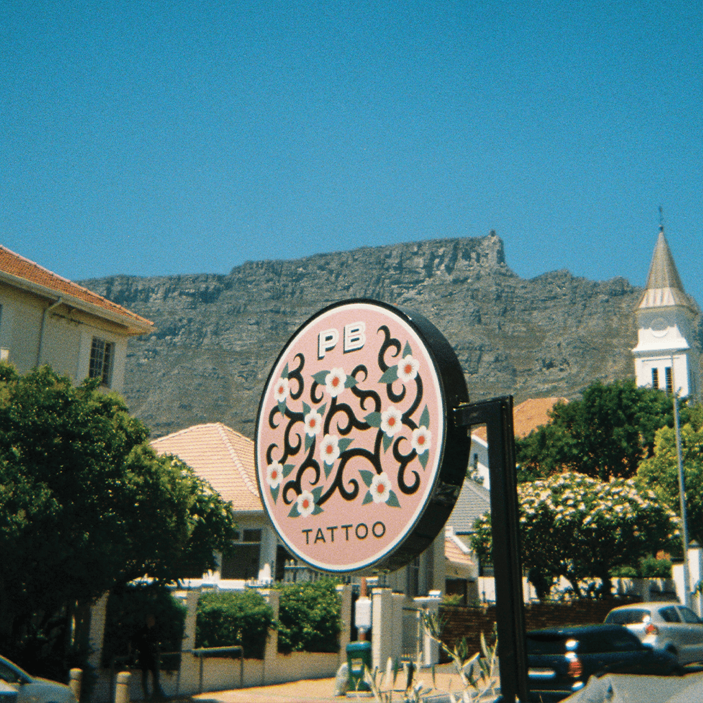 Table Mountain View from Palm Black Tattoo. Things to do in Cape Town: Get a South Africa Tattoo at Palm Black.